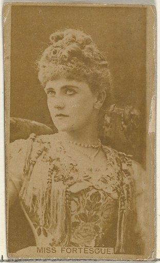 Miss Fortescue, from the Actors and Actresses series (N145-8) issued by Duke Sons & Co. to promote Duke Cigarettes