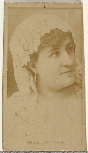 Mlle. Germain, from the Actors and Actresses series (N145-8) issued by Duke Sons & Co. to promote Duke Cigarettes