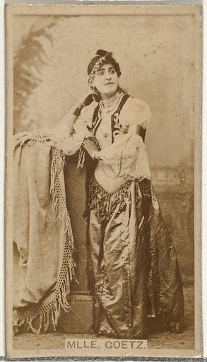 Mlle. Goetz, from the Actors and Actresses series (N145-8) issued by Duke Sons & Co. to promote Duke Cigarettes