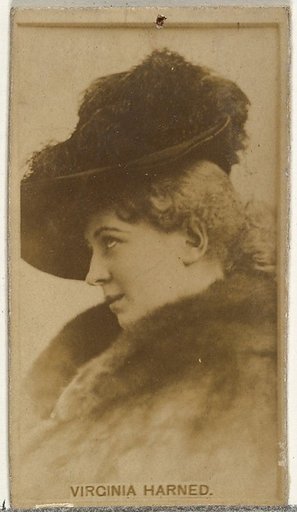 Virginia Harned, from the Actors and Actresses series (N145-8) issued by Duke Sons & Co. to promote Duke Cigarettes