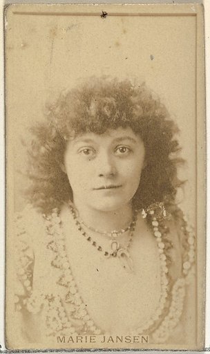 Marie Jansen, from the Actors and Actresses series (N145-8) issued by Duke Sons & Co. to promote Duke Cigarettes
