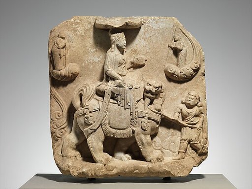 Bodhisattva Manjushri with attendants
