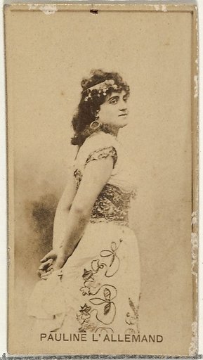 Pauline L'Allemand, from the Actors and Actresses series (N145-8) issued by Duke Sons & Co. to promote Duke Cigarettes