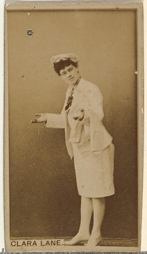 Clara Lane, from the Actors and Actresses series (N145-8) issued by Duke Sons & Co. to promote Duke Cigarettes