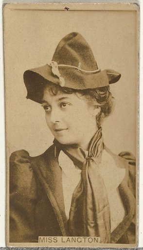Miss Langton, from the Actors and Actresses series (N145-8) issued by Duke Sons & Co. to promote Duke Cigarettes
