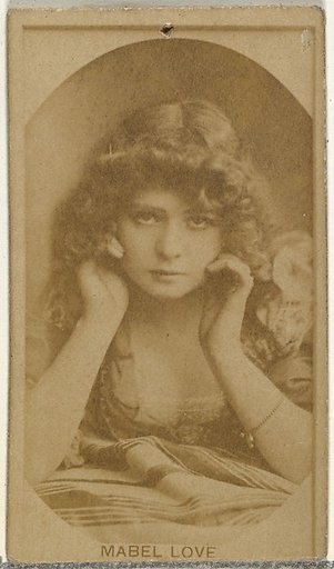 Mabel Love, from the Actors and Actresses series (N145-8) issued by Duke Sons & Co. to promote Duke Cigarettes