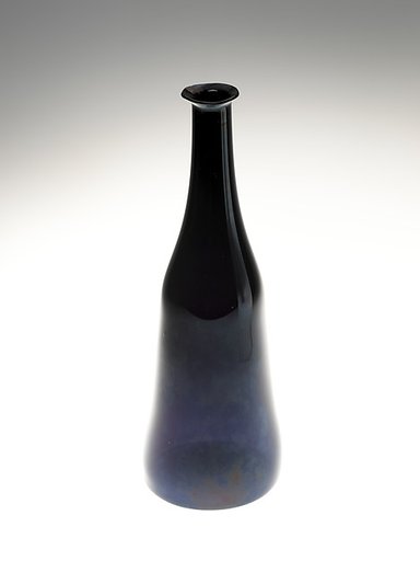 Blue Glass Sake Bottle (Tokkuri)
