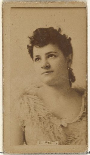 E. Myatt, from the Actors and Actresses series (N145-8) issued by Duke Sons & Co. to promote Duke Cigarettes