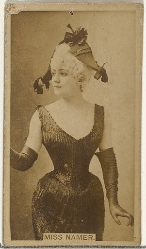 Miss Namer, from the Actors and Actresses series (N145-8) issued by Duke Sons & Co. to promote Duke Cigarettes