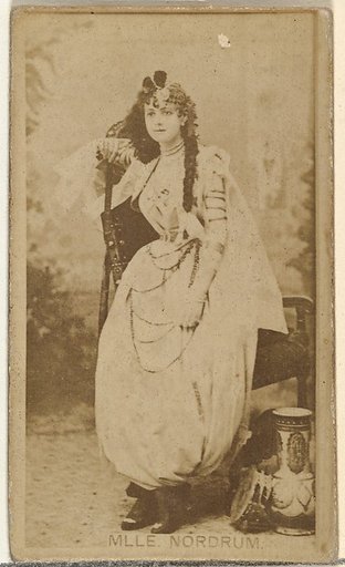 Mlle. Nordrum, from the Actors and Actresses series (N145-8) issued by Duke Sons & Co. to promote Duke Cigarettes