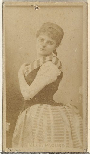 Mlle. Pacurd, from the Actors and Actresses series (N145-8) issued by Duke Sons & Co. to promote Duke Cigarettes