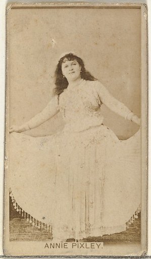 Annie Pixley, from the Actors and Actresses series (N145-8) issued by Duke Sons & Co. to promote Duke Cigarettes