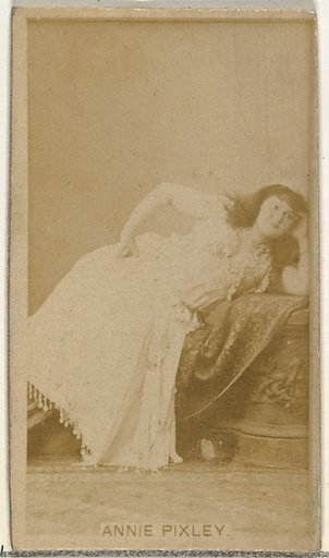 Annie Pixley, from the Actors and Actresses series (N145-8) issued by Duke Sons & Co. to promote Duke Cigarettes