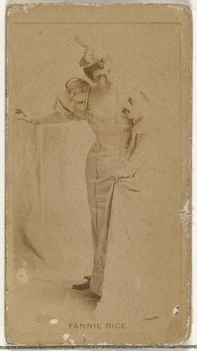 Fannie Rice, from the Actors and Actresses series (N145-8) issued by Duke Sons & Co. to promote Duke Cigarettes