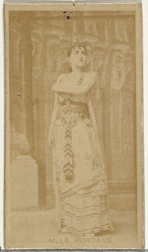 Mlle. Rordame, from the Actors and Actresses series (N145-8) issued by Duke Sons & Co. to promote Duke Cigarettes