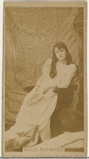 Mlle. Ruhende, from the Actors and Actresses series (N145-8) issued by Duke Sons & Co. to promote Duke Cigarettes