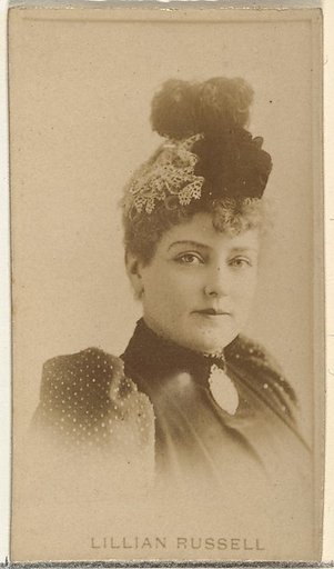 Lillian Russell, from the Actors and Actresses series (N145-8) issued by Duke Sons & Co. to promote Duke Cigarettes