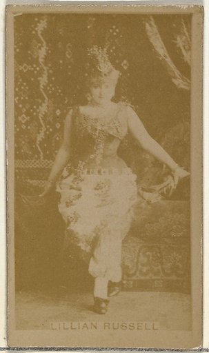 Lillian Russell, from the Actors and Actresses series (N145-8) issued by Duke Sons & Co. to promote Duke Cigarettes