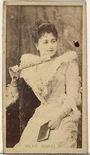 Mlle. Sorel, from the Actors and Actresses series (N145-8) issued by Duke Sons & Co. to promote Duke Cigarettes