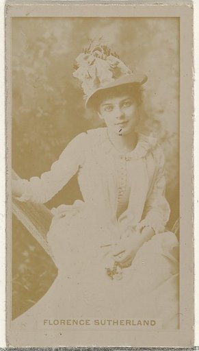 Florence Sutherland, from the Actors and Actresses series (N145-8) issued by Duke Sons & Co. to promote Duke Cigarettes