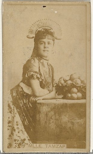 Mlle. Tamzap, from the Actors and Actresses series (N145-8) issued by Duke Sons & Co. to promote Duke Cigarettes