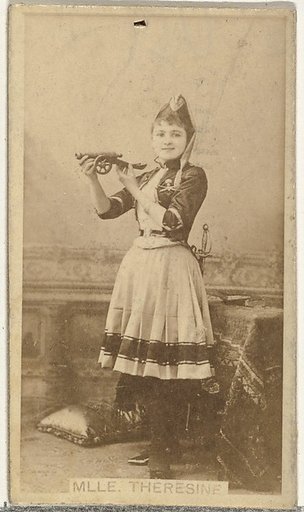 Mlle. Theresine, from the Actors and Actresses series (N145-8) issued by Duke Sons & Co. to promote Duke Cigarettes