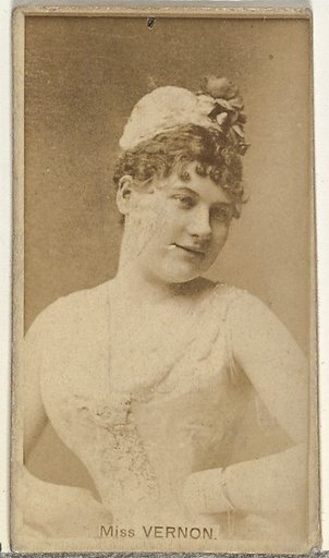 Miss Vernon, from the Actors and Actresses series (N145-8) issued by Duke Sons & Co. to promote Duke Cigarettes