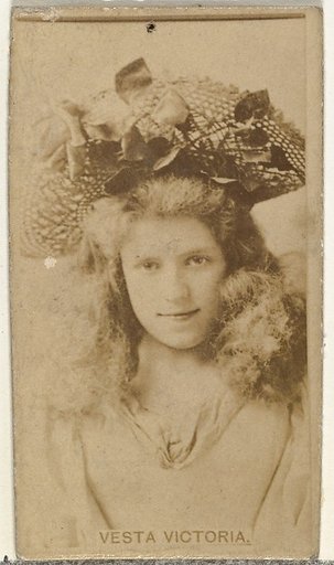 Vesta Victoria, from the Actors and Actresses series (N145-8) issued by Duke Sons & Co. to promote Duke Cigarettes
