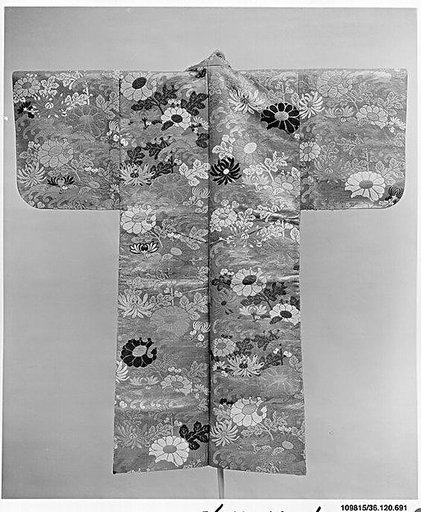 Noh Robe (Karaori) with Chrysanthemums and Waves
