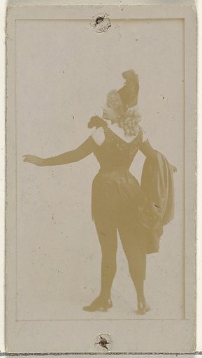 [Actress wearing long gloves and plumed hat], from the Actors and Actresses series (N145-8) issued by Duke Sons & Co. to promote Duke Cigarettes