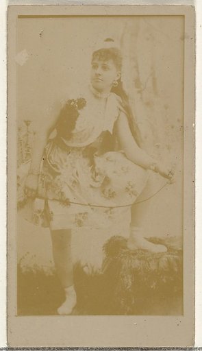 [Actress posing with foot on stool], from the Actors and Actresses series (N145-8) issued by Duke Sons & Co. to promote Duke Cigarettes