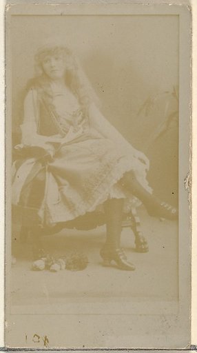 [Seated actress], from the Actors and Actresses series (N145-8) issued by Duke Sons & Co. to promote Duke Cigarettes