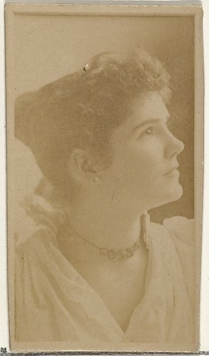 [Actress in profile], from the Actors and Actresses series (N145-8) issued by Duke Sons & Co. to promote Duke Cigarettes