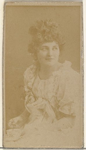 [Actress holding teacup], from the Actors and Actresses series (N145-8) issued by Duke Sons & Co. to promote Duke Cigarettes