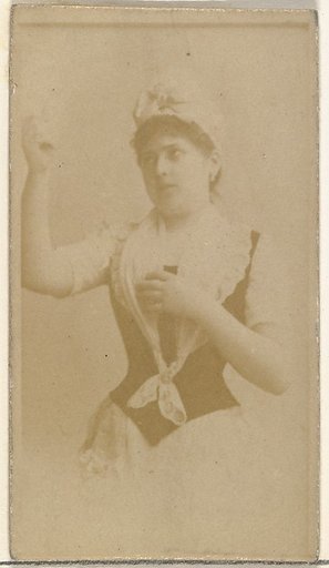 [Actress holding hand to heart], from the Actors and Actresses series (N145-8) issued by Duke Sons & Co. to promote Duke Cigarettes