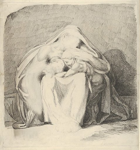 Mother and children [Night and Her Children Aither and Hemera, from Hesiod's "Theogony"]