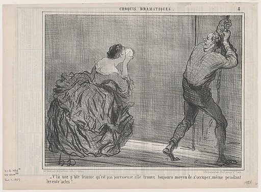 V'la une p'tite femme qu'est pas paresseuse..., from "Croquis Dramatiques"