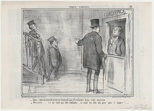 Tiens...vous m'aviez dit..., from Croquis Parisiens, published in Le Charivari, January 21, 1857