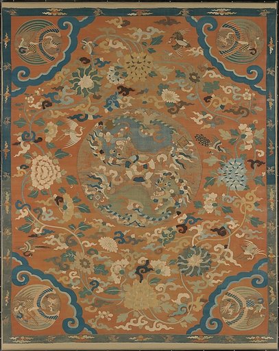 Screen Panel with Lions, Birds, and Flowers