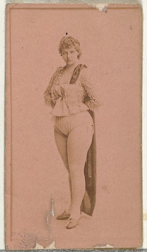 [Actress standing in long cape], from the Actors and Actresses series (N145-8) issued by Duke Sons & Co. to promote Duke Cigarettes