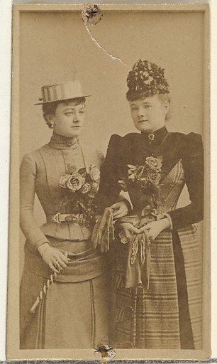 [Two actresses holding gloves], from the Actors and Actresses series (N145-8) issued by Duke Sons & Co. to promote Duke Cigarettes