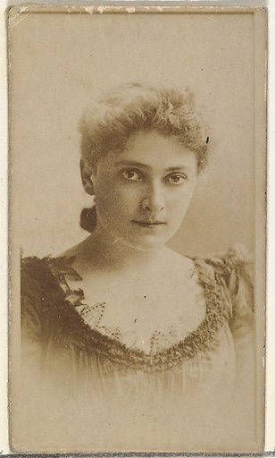 [Actress wearing dress with embellished neckline], from the Actors and Actresses series (N145-8) issued by Duke Sons & Co. to promote Duke Cigarettes