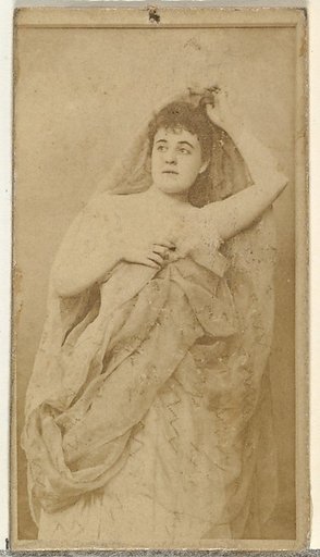 [Actress posing in draped cloths], from the Actors and Actresses series (N145-8) issued by Duke Sons & Co. to promote Duke Cigarettes