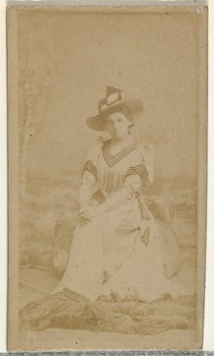 [Seated actress], from the Actors and Actresses series (N145-8) issued by Duke Sons & Co. to promote Duke Cigarettes