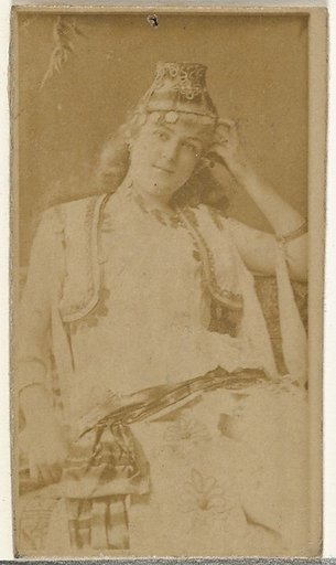 [Actress wearing exotic costume], from the Actors and Actresses series (N145-8) issued by Duke Sons & Co. to promote Duke Cigarettes