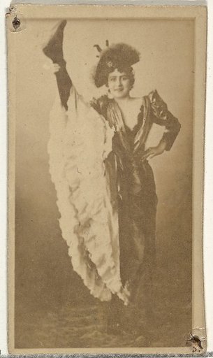 [High kick of dancer], from the Actors and Actresses series (N145-8) issued by Duke Sons & Co. to promote Duke Cigarettes