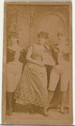 [Three actresses in costume], from the Actors and Actresses series (N145-8) issued by Duke Sons & Co. to promote Duke Cigarettes