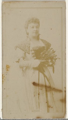 Miss Albani, from the Actors and Actresses series (N145-8) issued by Duke Sons & Co. to promote Duke Cigarettes