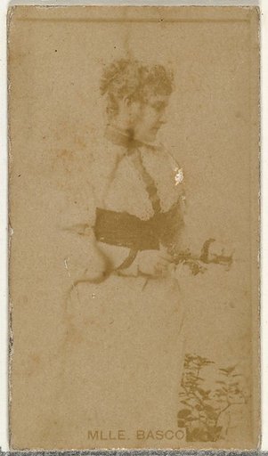 Mlle. Basco, from the Actors and Actresses series (N145-8) issued by Duke Sons & Co. to promote Duke Cigarettes