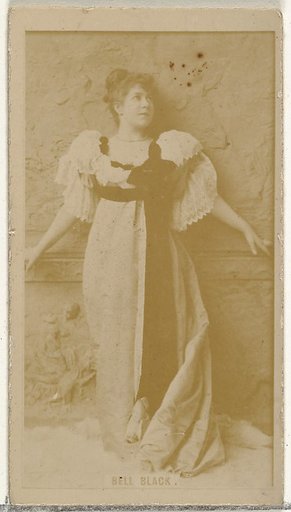 Bell Black, from the Actors and Actresses series (N145-8) issued by Duke Sons & Co. to promote Duke Cigarettes